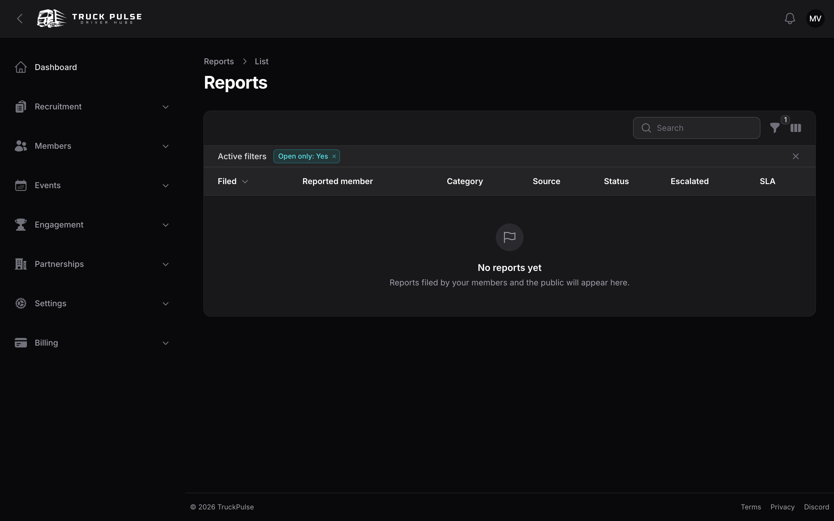 The reports queue